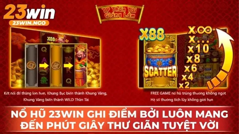 Nổ Hũ 23WIN ghi điểm bởi luôn mang đến phút giây thư giãn tuyệt vời