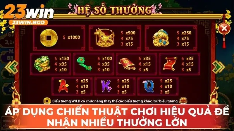 Áp dụng các chiến thuật chơi hiệu quả để có cơ hội nhận nhiều thưởng lớn