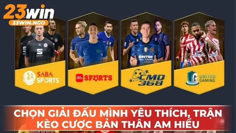 Chọn giải đấu mình yêu thích, trận kèo cược bản thân am hiểu